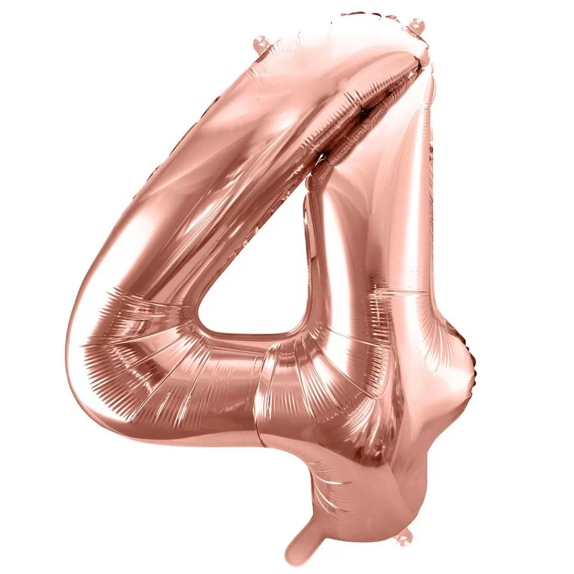 PARTYDECO Balon Pink Metal Foliowy Cyfra "4" 86 Cm