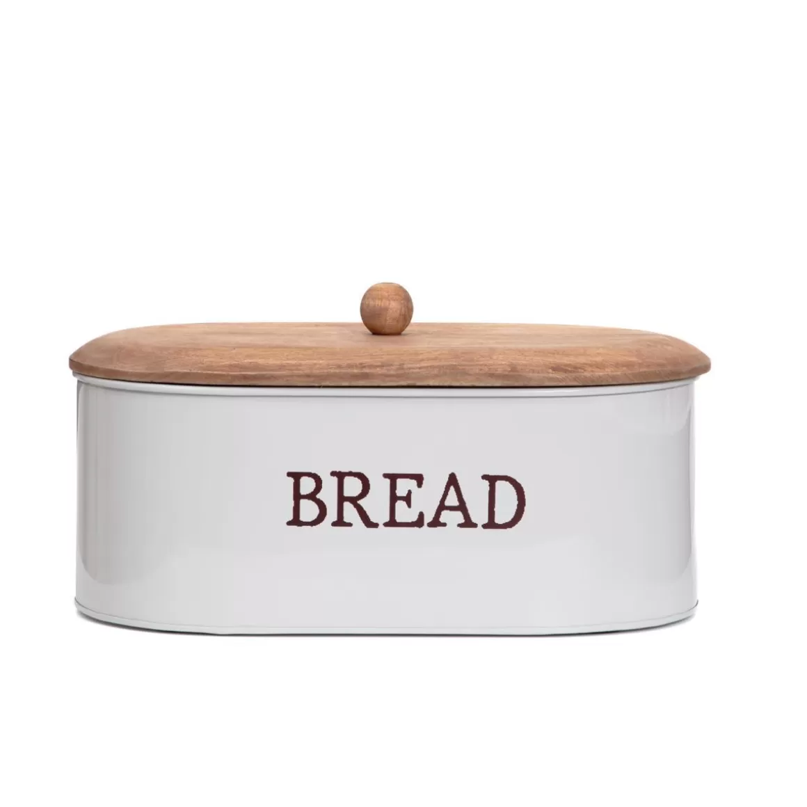 HOMLA Chlebak Conti Szary Z Drewniana Pokrywka 35X19X13 Cm