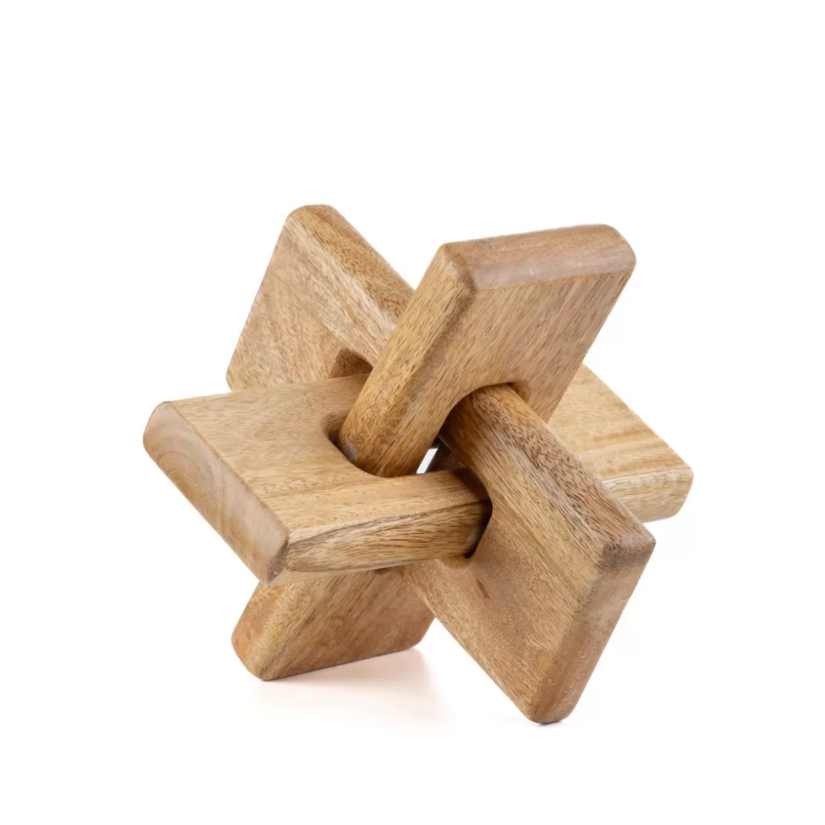 HOMLA Dekoracja Stojaca Abbou Lancuch Z Drewna Mango 17X17 Cm