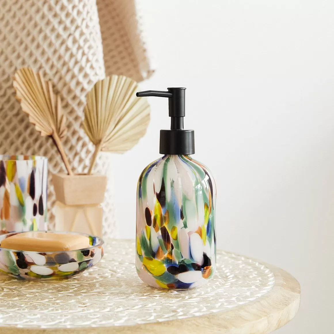 HOMLA Dozownik Rhory W Kolorowe Wzory 7.5X7.5X18 Cm