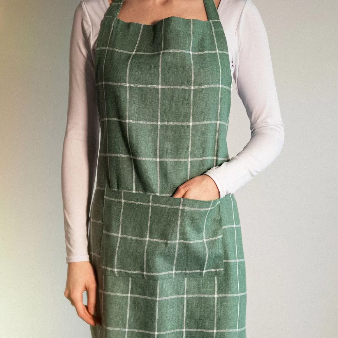 HOMLA Fartuch Kuchenny Morgan Zielony W Krate 60X80 Cm