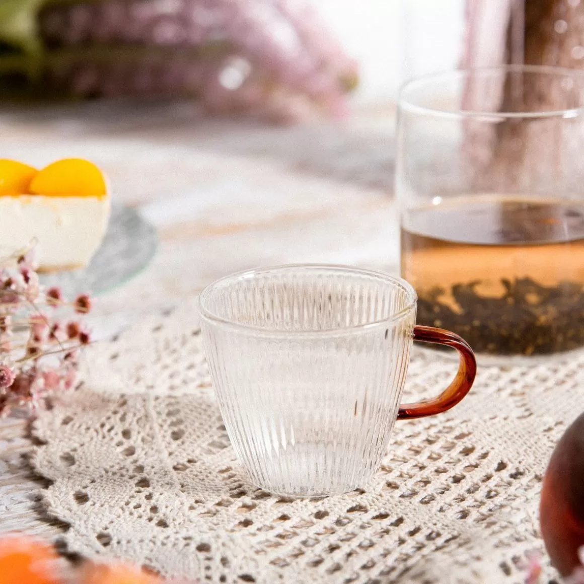 HOMLA Filizanka Mabelle Z Bursztynowym Elementem 0,12 L