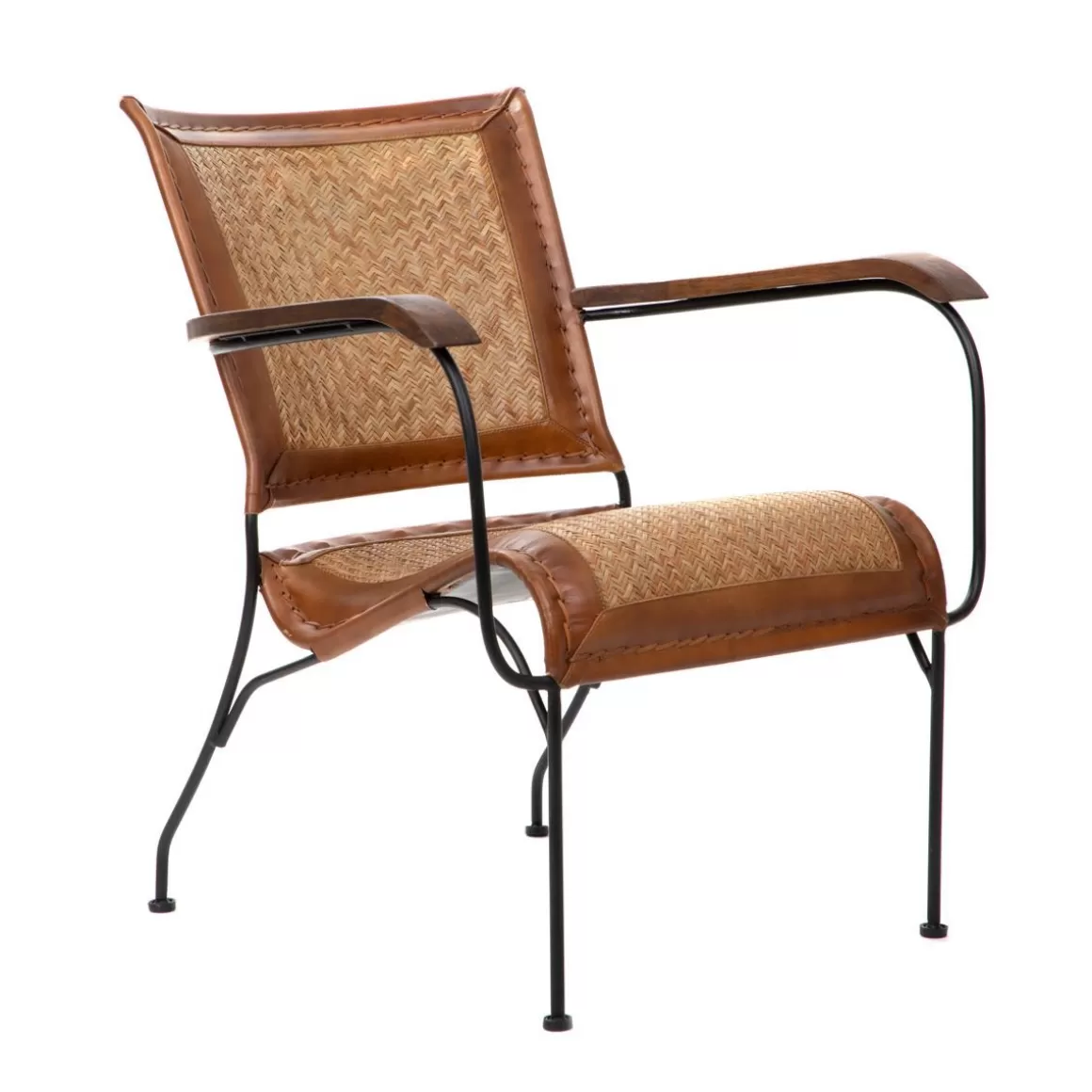 HOMLA Fotel Gladio W Obiciu Ze Skory Bawolej Brazowe 68X76X75 Cm