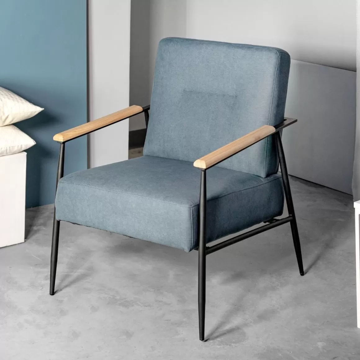 HOMLA Fotel Veludo Denim 71X70X83 Cm