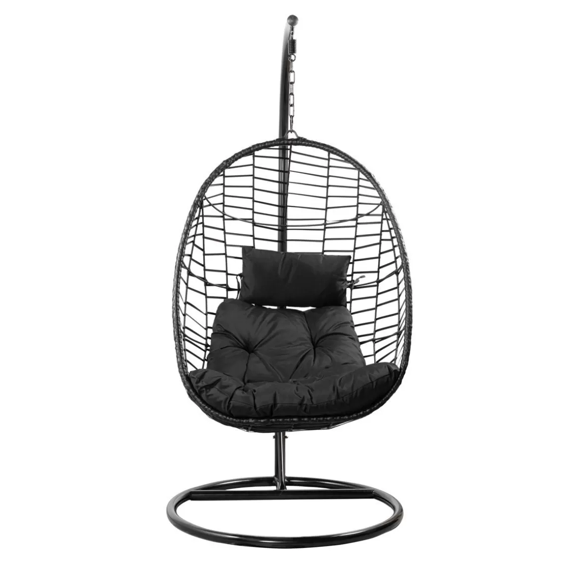 hustawka_solei_czarna_z_czarna_poduszka_xx_cm_3.webp HOMLA Hustawka Solei Czarna Z Czarna Poduszka 95X95X195 Cm