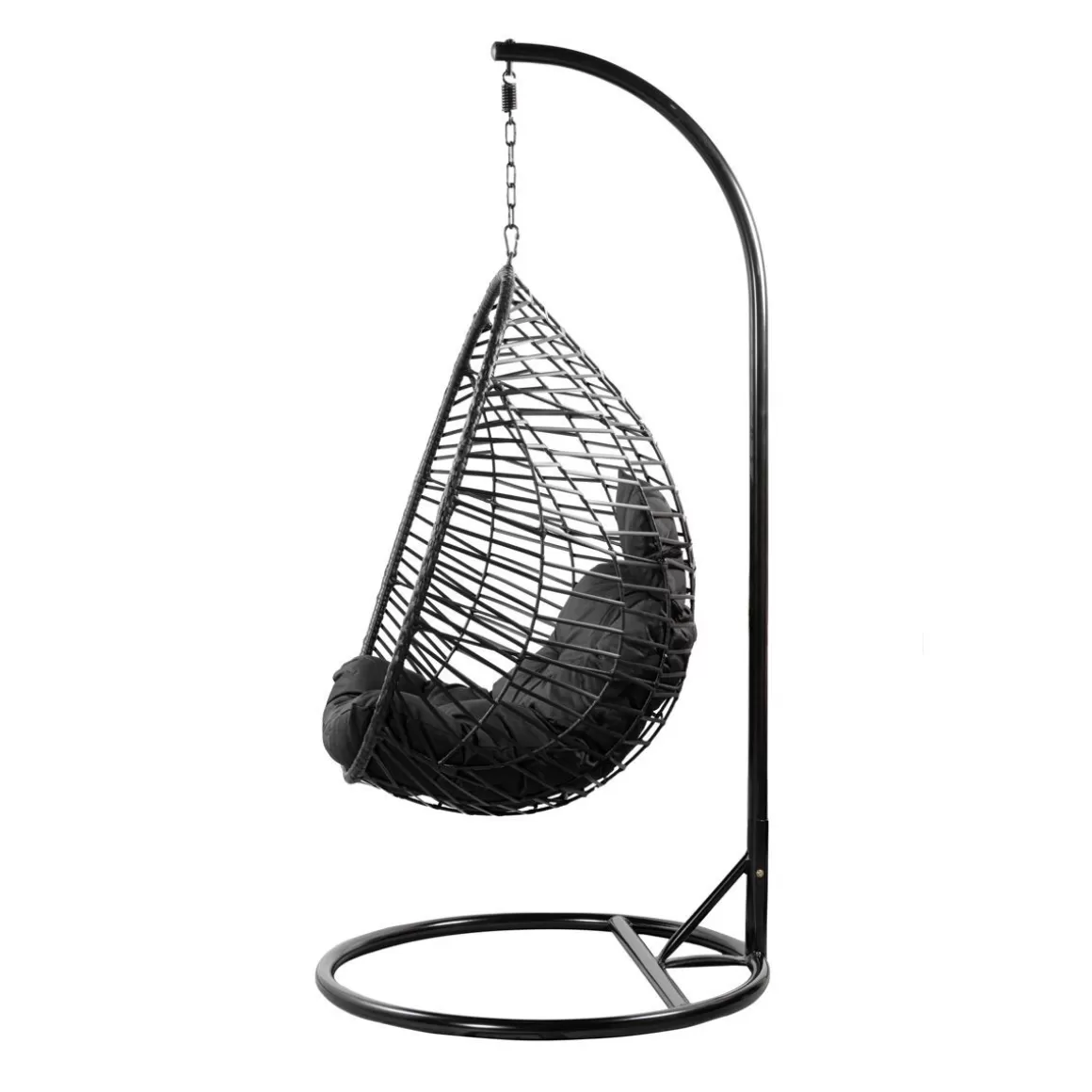 hustawka_solei_czarna_z_czarna_poduszka_xx_cm_4.webp HOMLA Hustawka Solei Czarna Z Czarna Poduszka 95X95X195 Cm