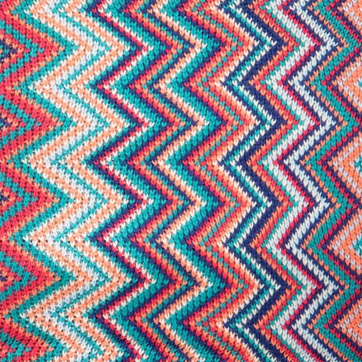 HOMLA Koc Meba W Kolorowe Zygzaki 130X170 Cm