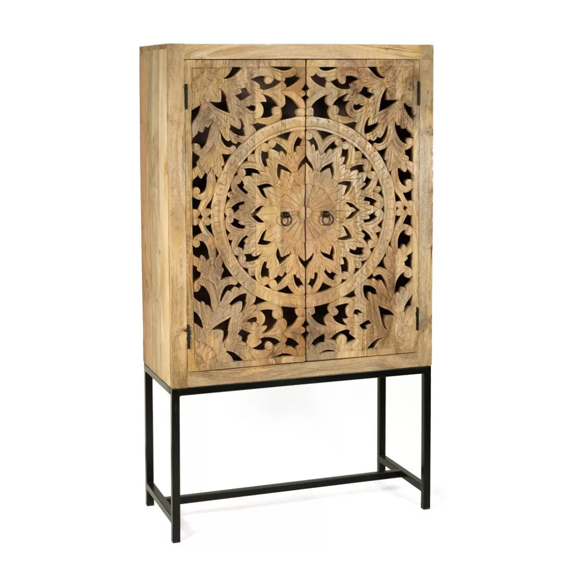 HOMLA Komoda Sombre Lite Drewno Mango Zlobione 90X40X160 Cm