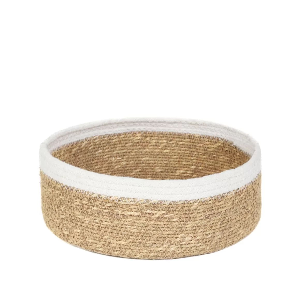 HOMLA Kosz Do Przechowywania Marlin Okragly Z Trawy Morskiej 25X25X9,5 Cm