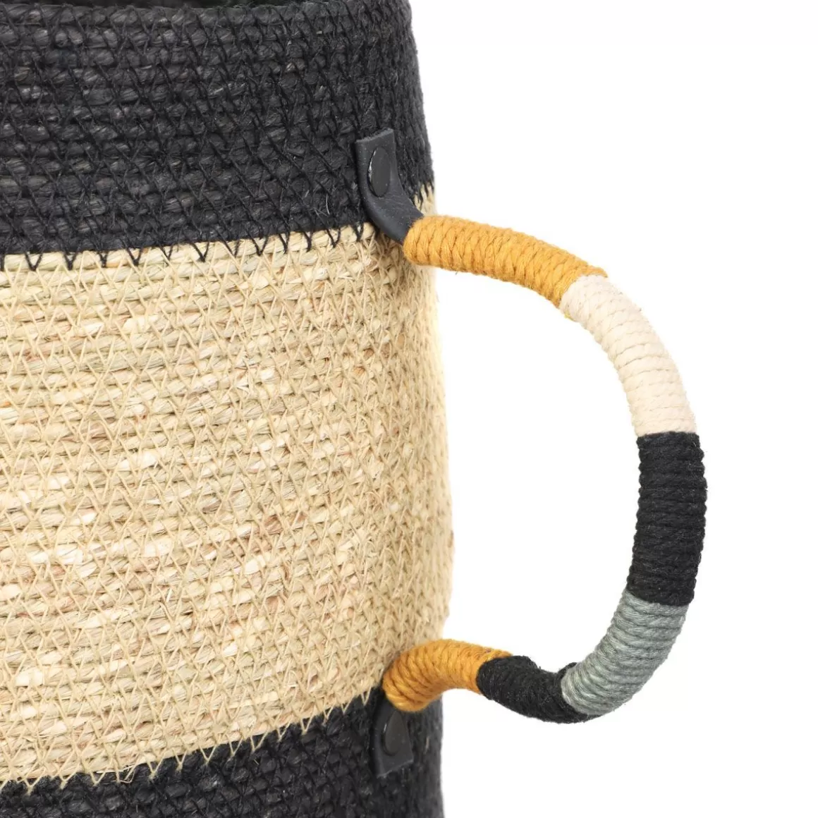 HOMLA Kosz Do Przechowywania Serren Z Kolorowymi Uchwytami 35X35X55 Cm