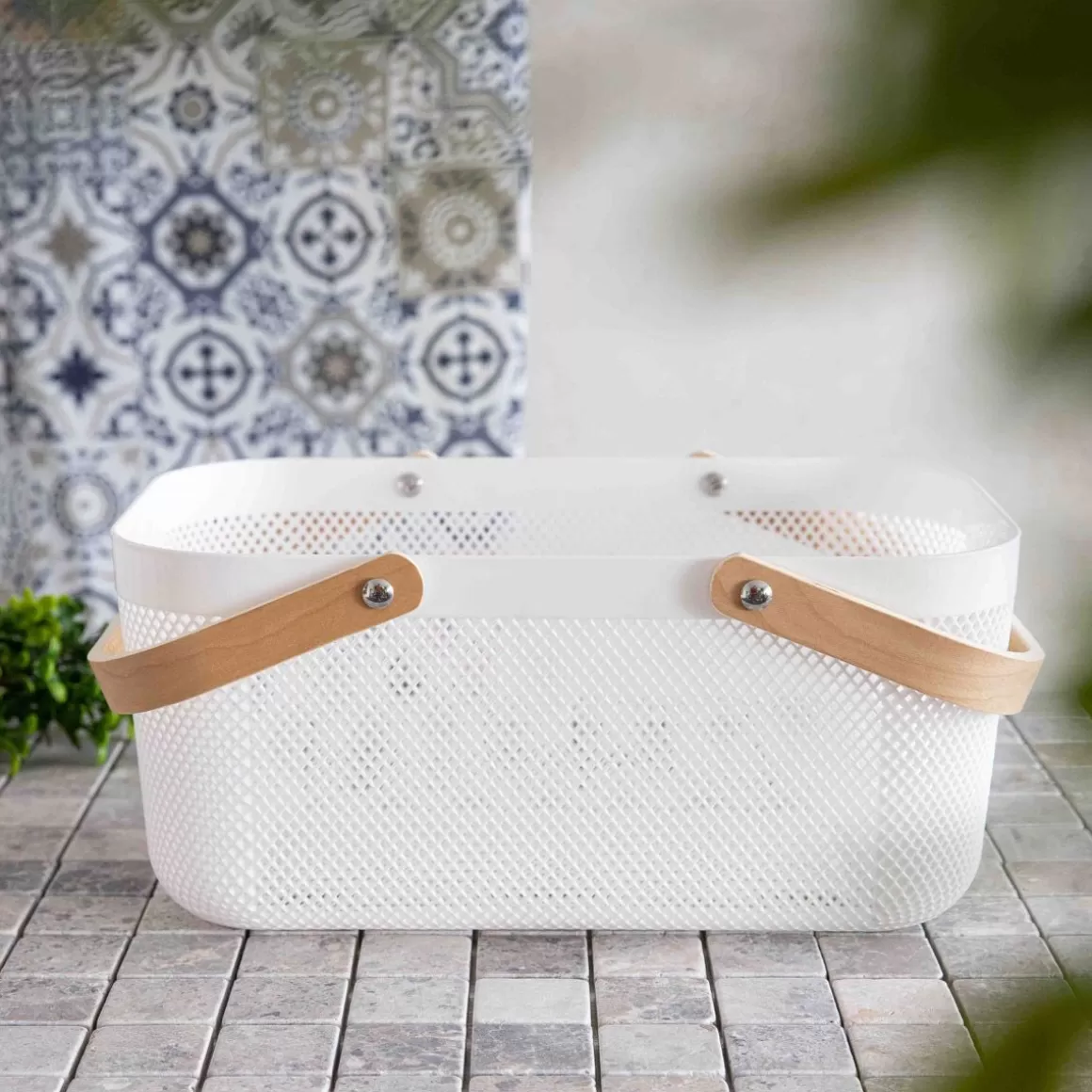 HOMLA Kosz Elijah Bialy 24.5X40X19Cm