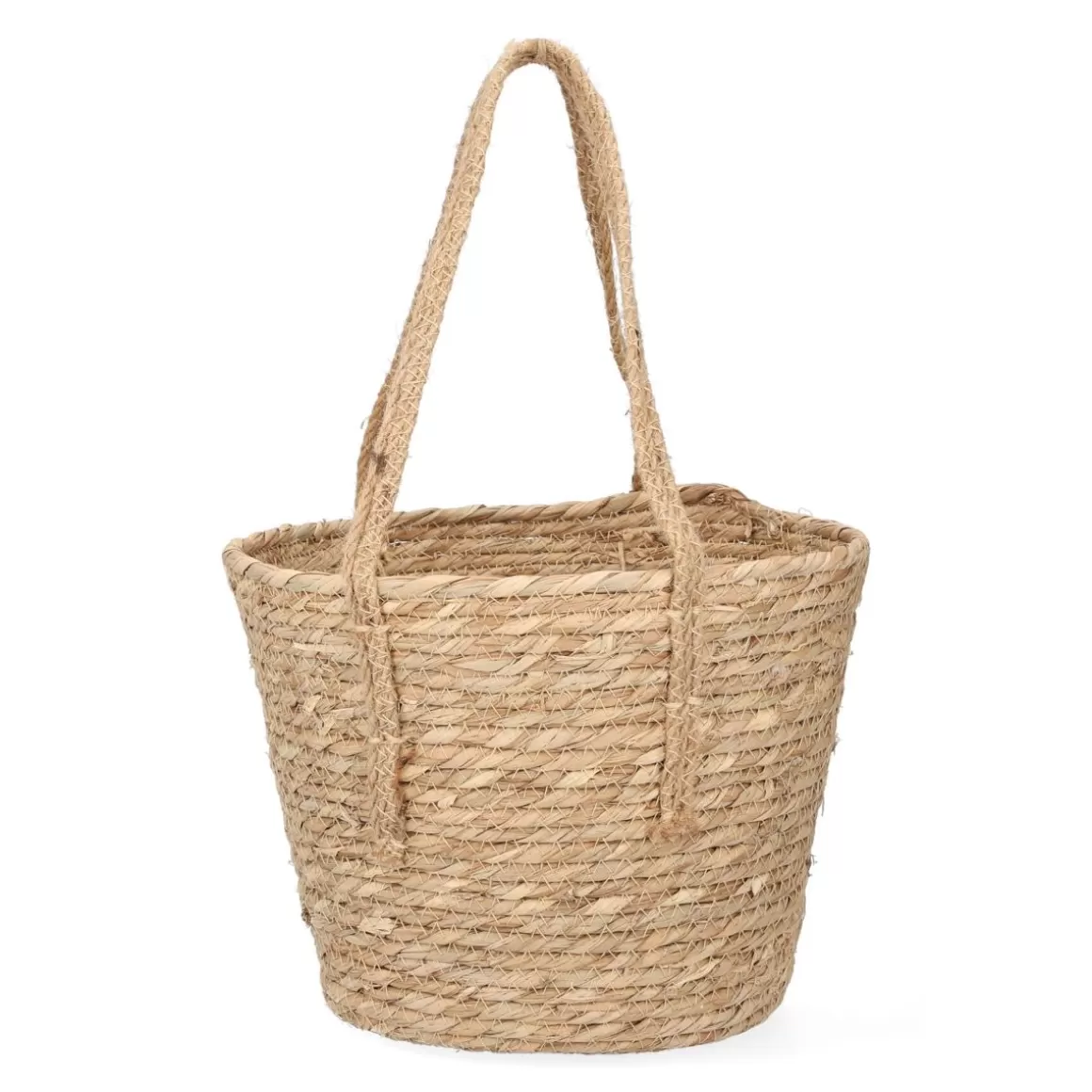 HOMLA Kosz Lumbo Z Trawy Morskiej Z Uchwytami 28X25 Cm