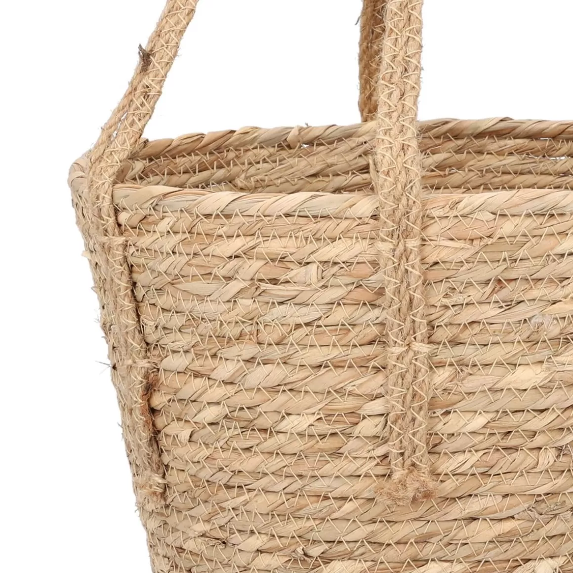 HOMLA Kosz Lumbo Z Trawy Morskiej Z Uchwytami 28X25 Cm