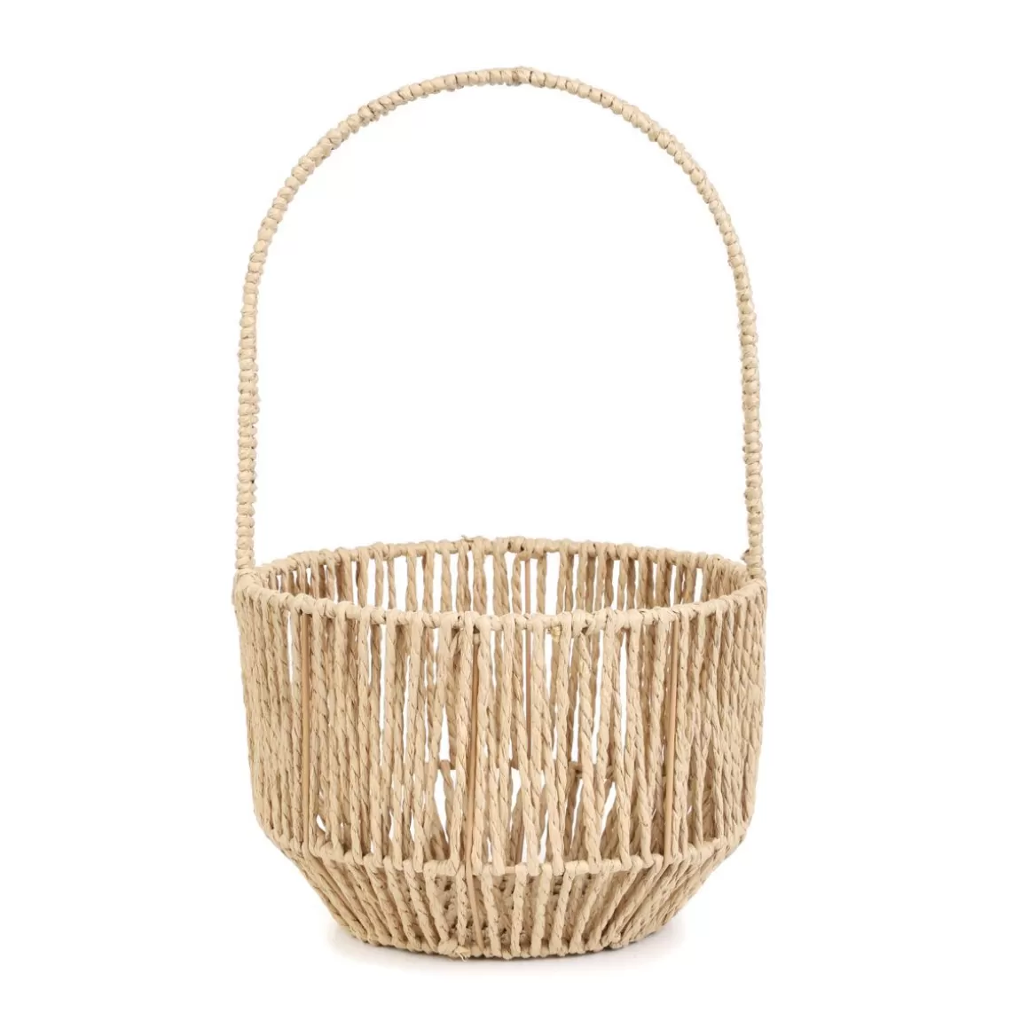 HOMLA Koszyk Viby Pleciony Z Raczka Ciemny 13X25 Cm