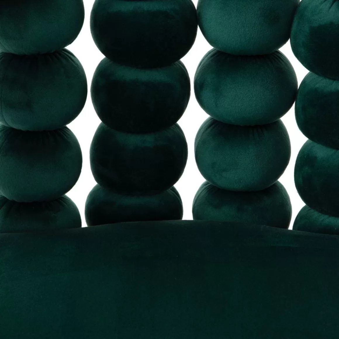 HOMLA Krzeslo Bubble Beam Welurowe Zielone Z Czarnymi Nogami 56,5X52X87 Cm