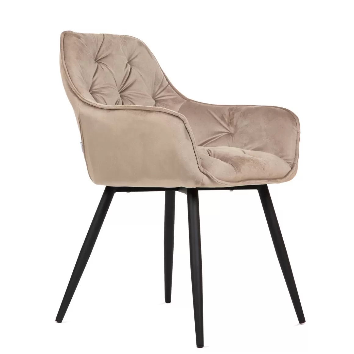 HOMLA Krzeslo Flossi Welurowe Bezowe 57X63X84 Cm