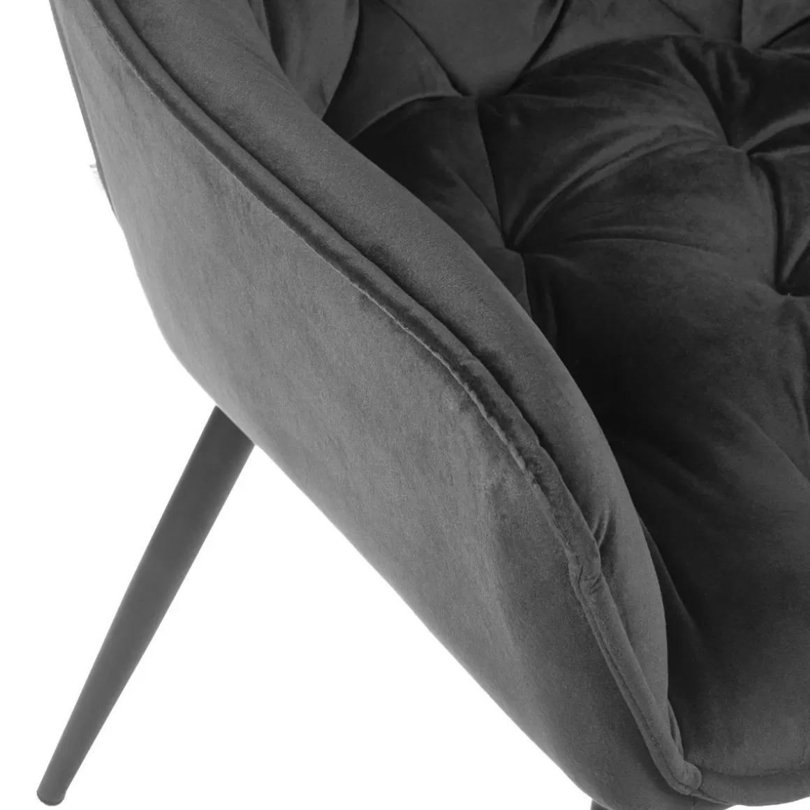 krzeslo_flossi_welurowe_czarne_xx_cm_7.webp HOMLA Krzeslo Flossi Welurowe Czarne 57X63X84 Cm