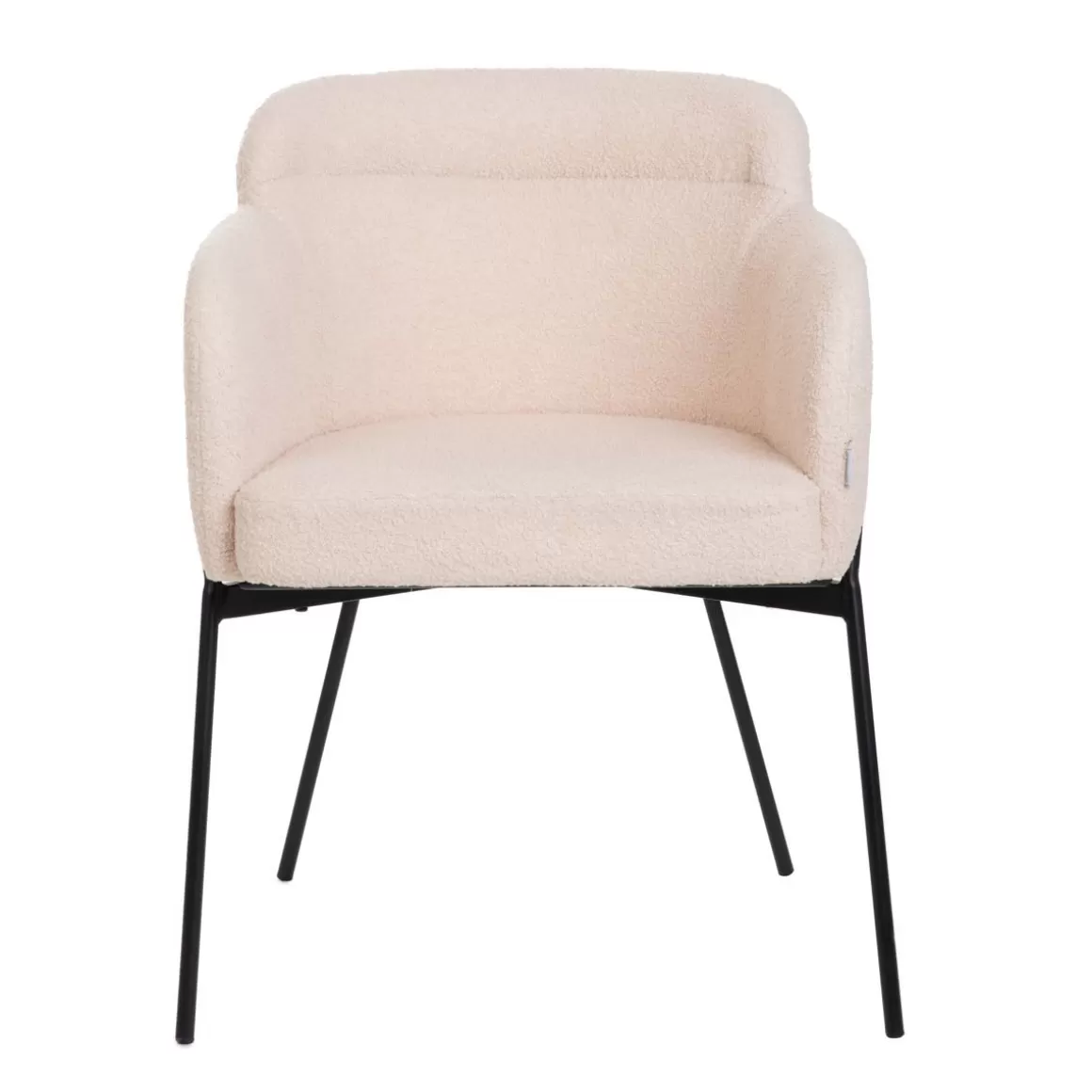 HOMLA Krzeslo Fluffy Bezowe W Tkaninie Teddy 57X60X78 Cm