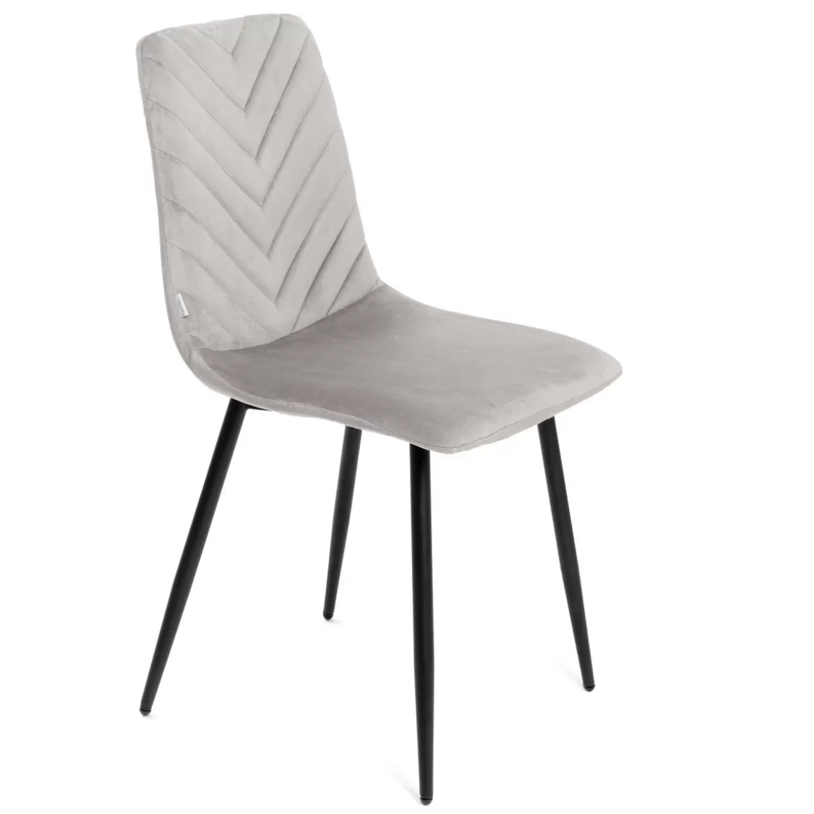 HOMLA Krzeslo Gunhild Welurowe Jasnoszare 44X57X88 Cm