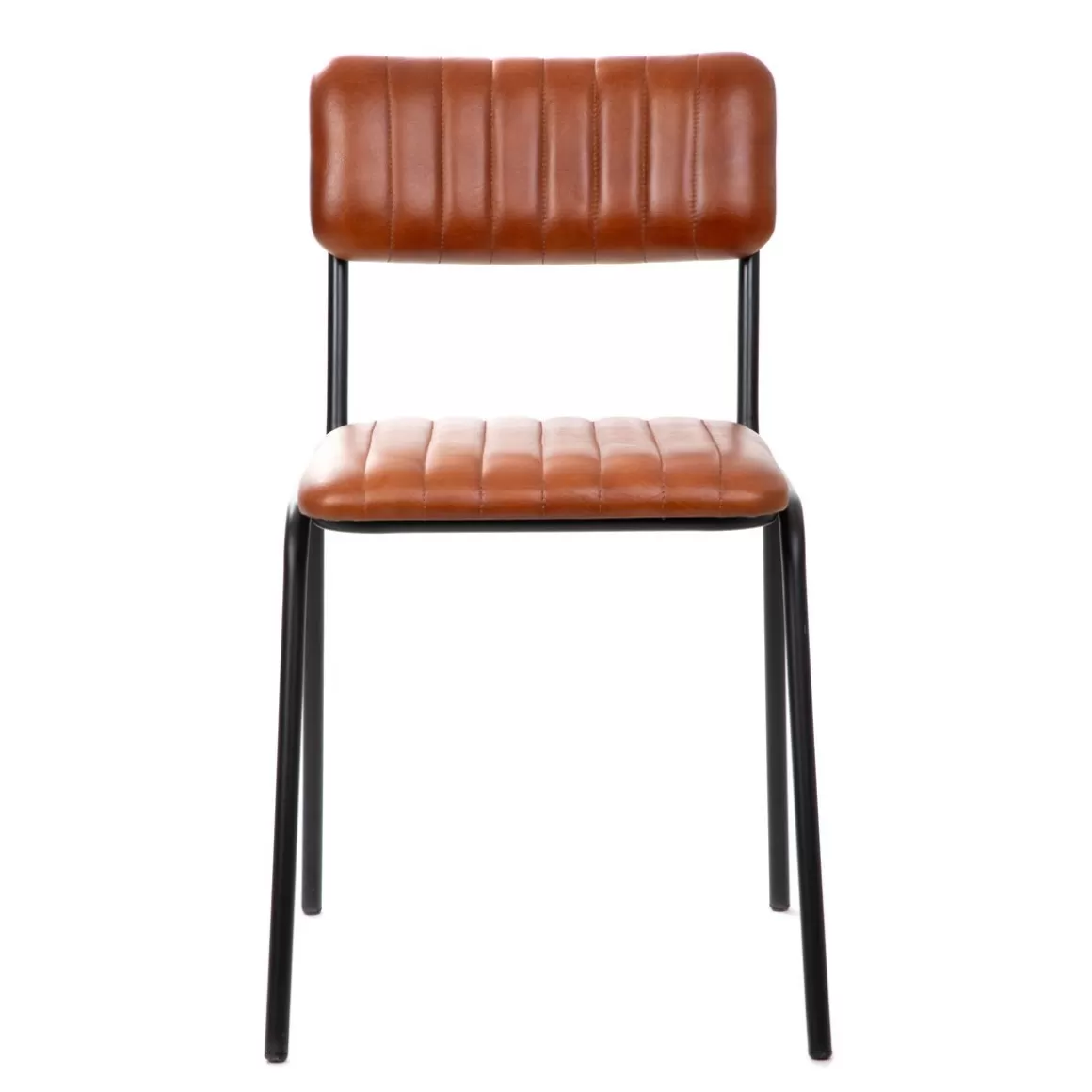 HOMLA Krzeslo Lumbar W Obiciu Ze Skory Bawolej Brazowe 46X52X78 Cm