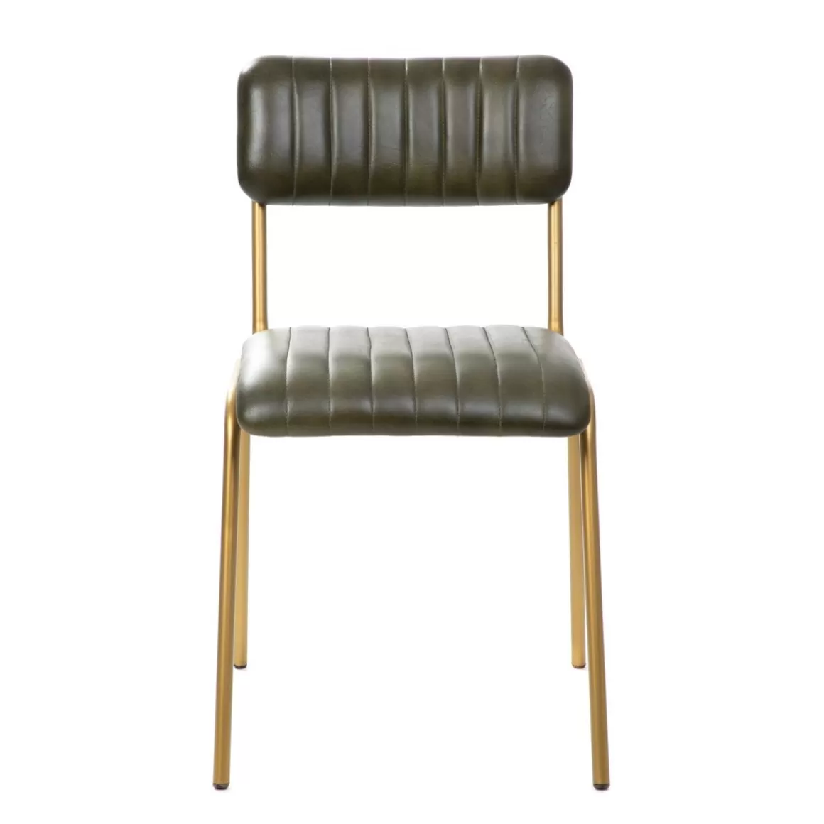 HOMLA Krzeslo Lumbar W Obiciu Ze Skory Bawolej Zielone 46X52X78 Cm