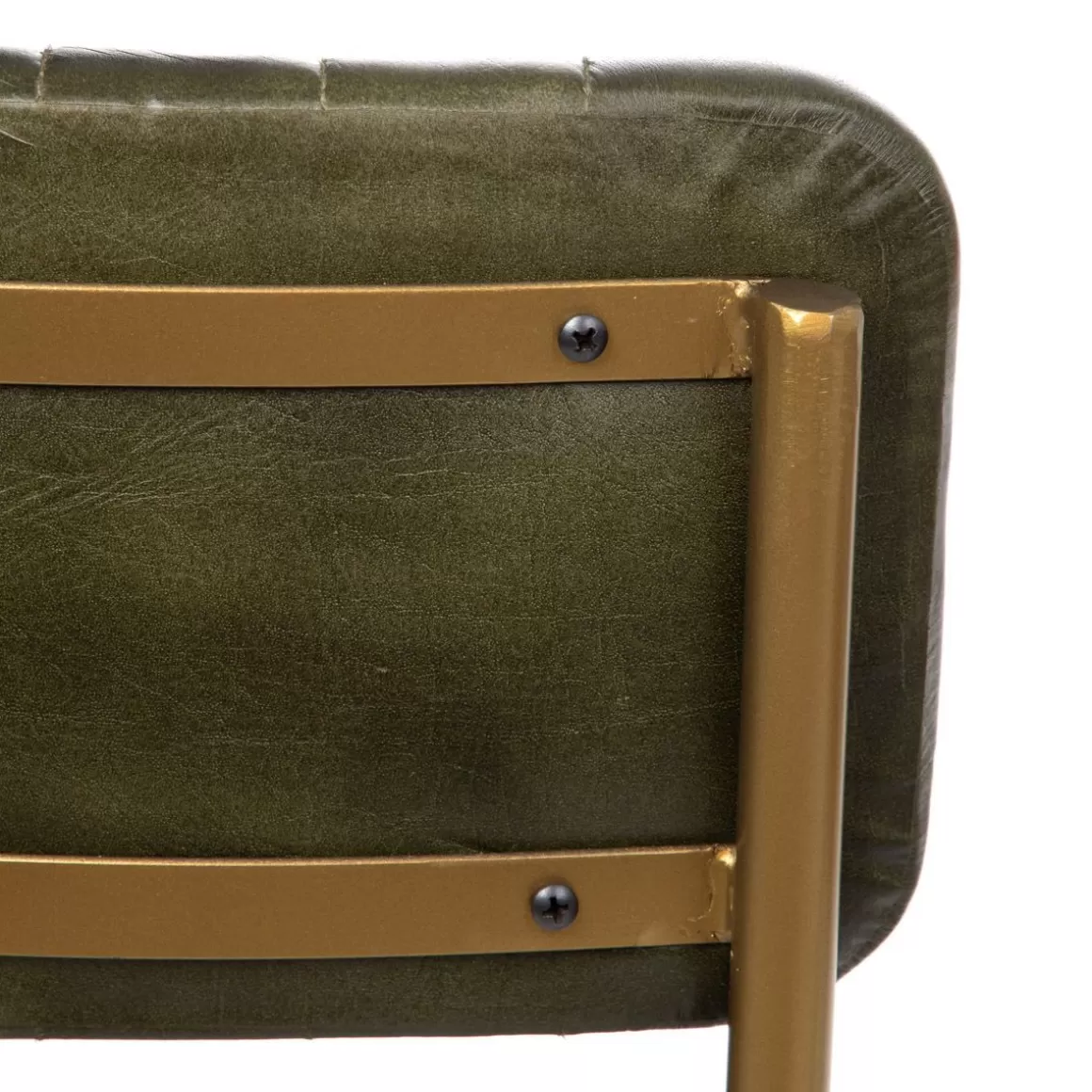 HOMLA Krzeslo Lumbar W Obiciu Ze Skory Bawolej Zielone 46X52X78 Cm