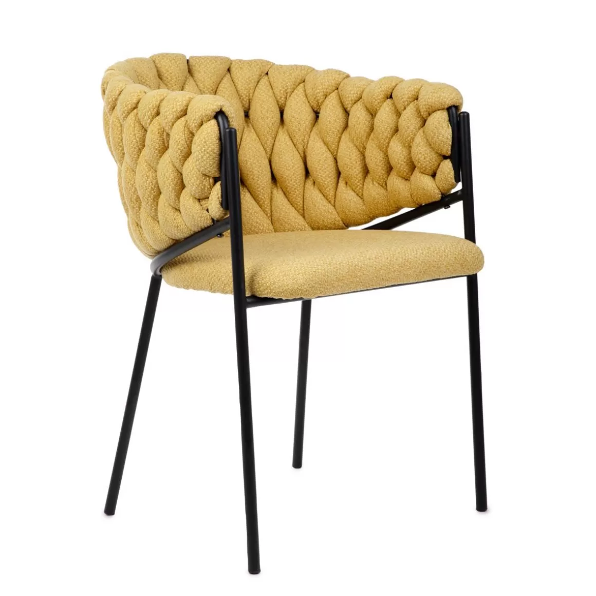 HOMLA Krzeslo Merle Musztardowe 57X59X78 Cm