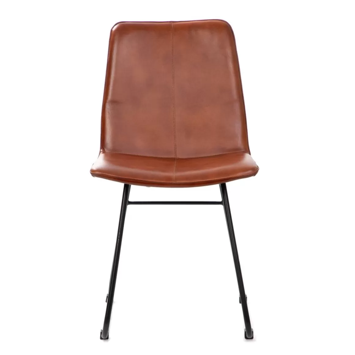 HOMLA Krzeslo Nerea W Obiciu Ze Skory Bawolej Brazowe 46X58X86 Cm