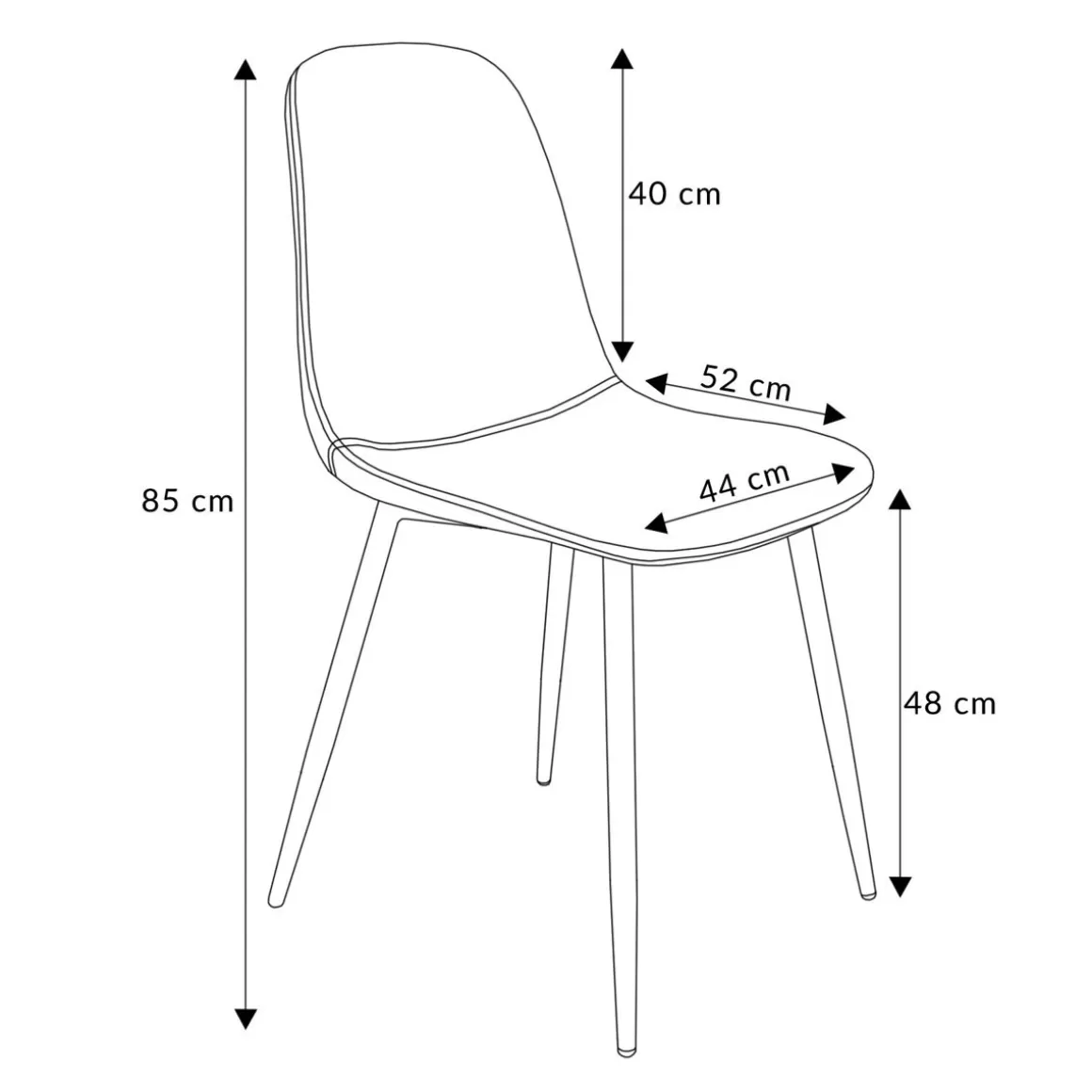 krzeslo_slank_welurowe_szare_xxcm_3.webp HOMLA Krzeslo Slank Welurowe Szare 44X52X85Cm