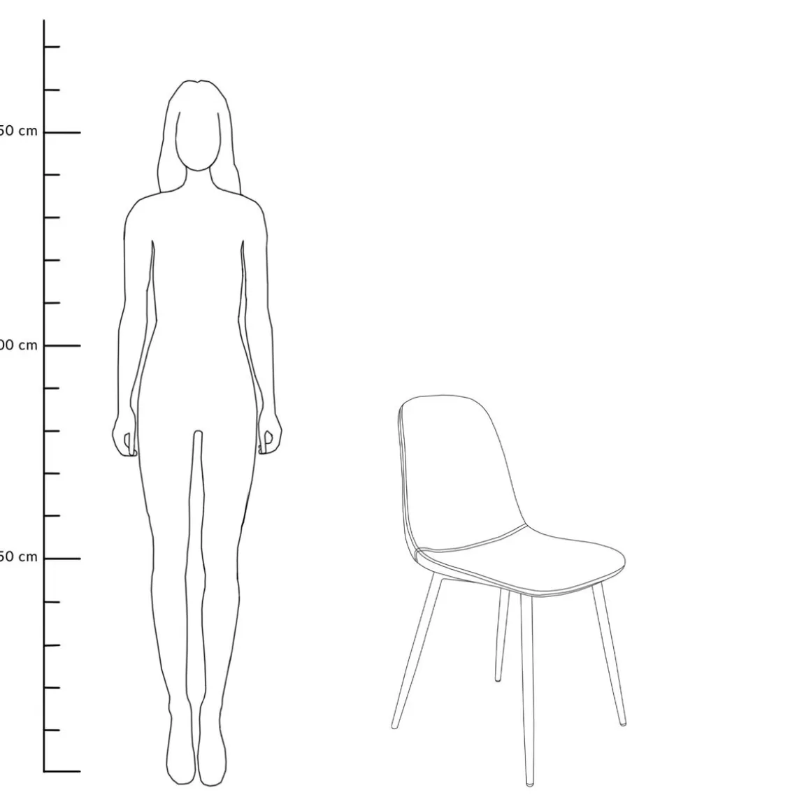 krzeslo_slank_welurowe_szare_xxcm_4.webp HOMLA Krzeslo Slank Welurowe Szare 44X52X85Cm