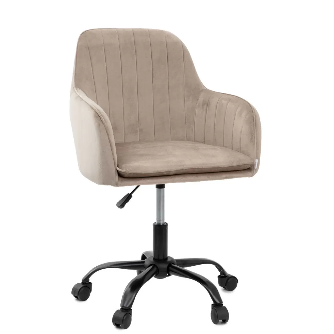 HOMLA Krzeslo Teill Welurowe Obrotowe Bezowe 55X55X90Cm