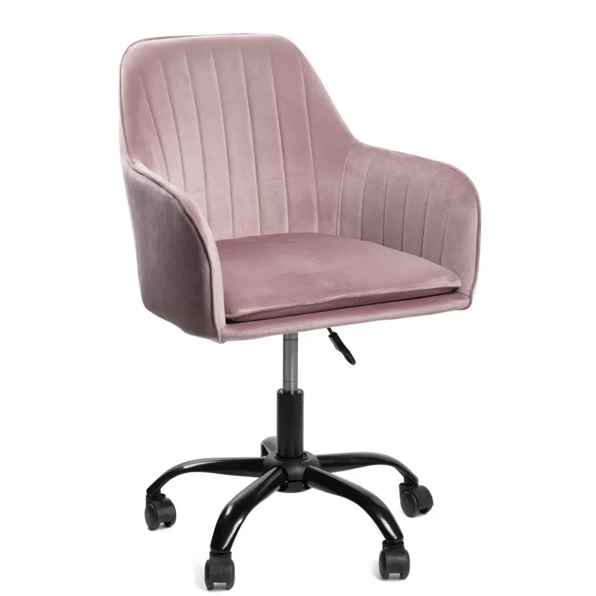 HOMLA Krzeslo Teill Welurowe Obrotowe Rozowe 55,5X54,5X80-90Cm