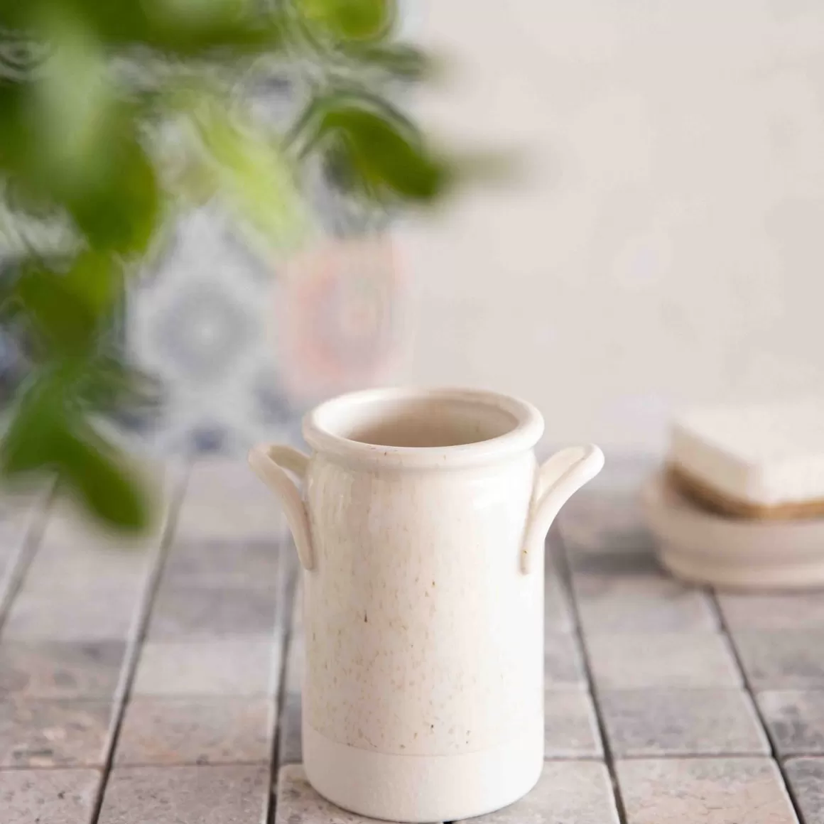 HOMLA Kubek Lazienkowy Fermir Ceramiczny Bezowy 10.3X7.1X11.1Cm