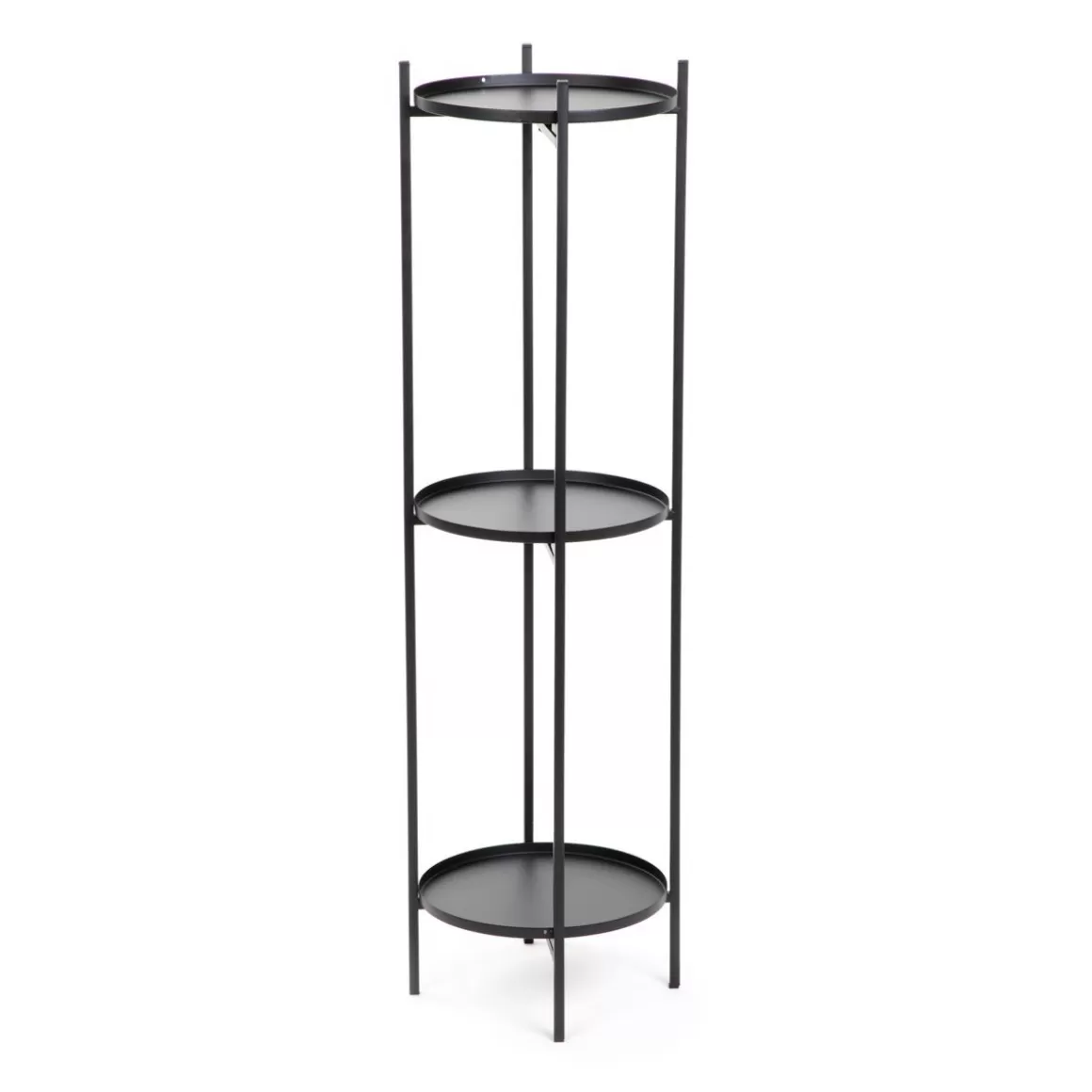 HOMLA Kwietnik Roh Trzypoziomowy Czarny 25X94 Cm