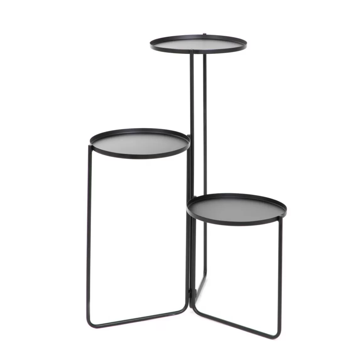 HOMLA Kwietnik Roh Trzypoziomowy Czarny 25X48/70 Cm