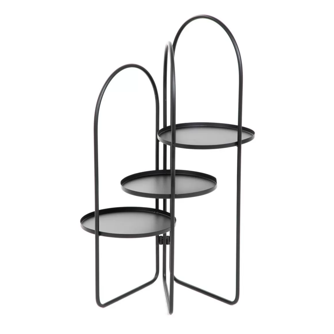 HOMLA Kwietnik Roh Trzypoziomowy Czarny 25X44,5/74 Cm