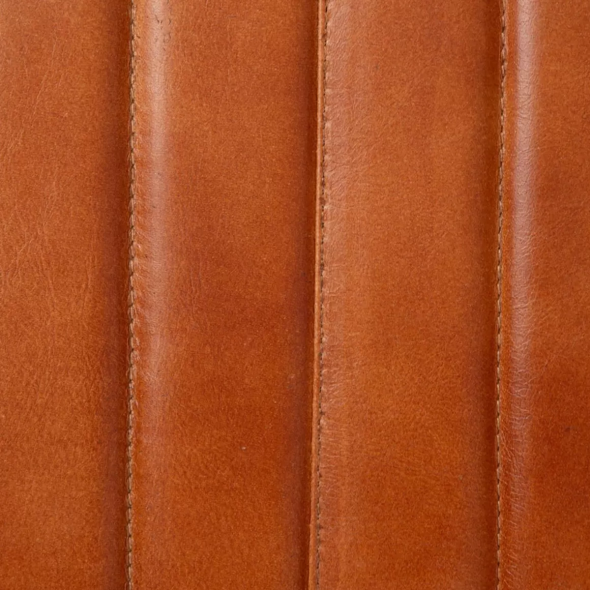 HOMLA Lawka Brizo W Obiciu Ze Skory Bawolej Brazowe 90X37X45 Cm