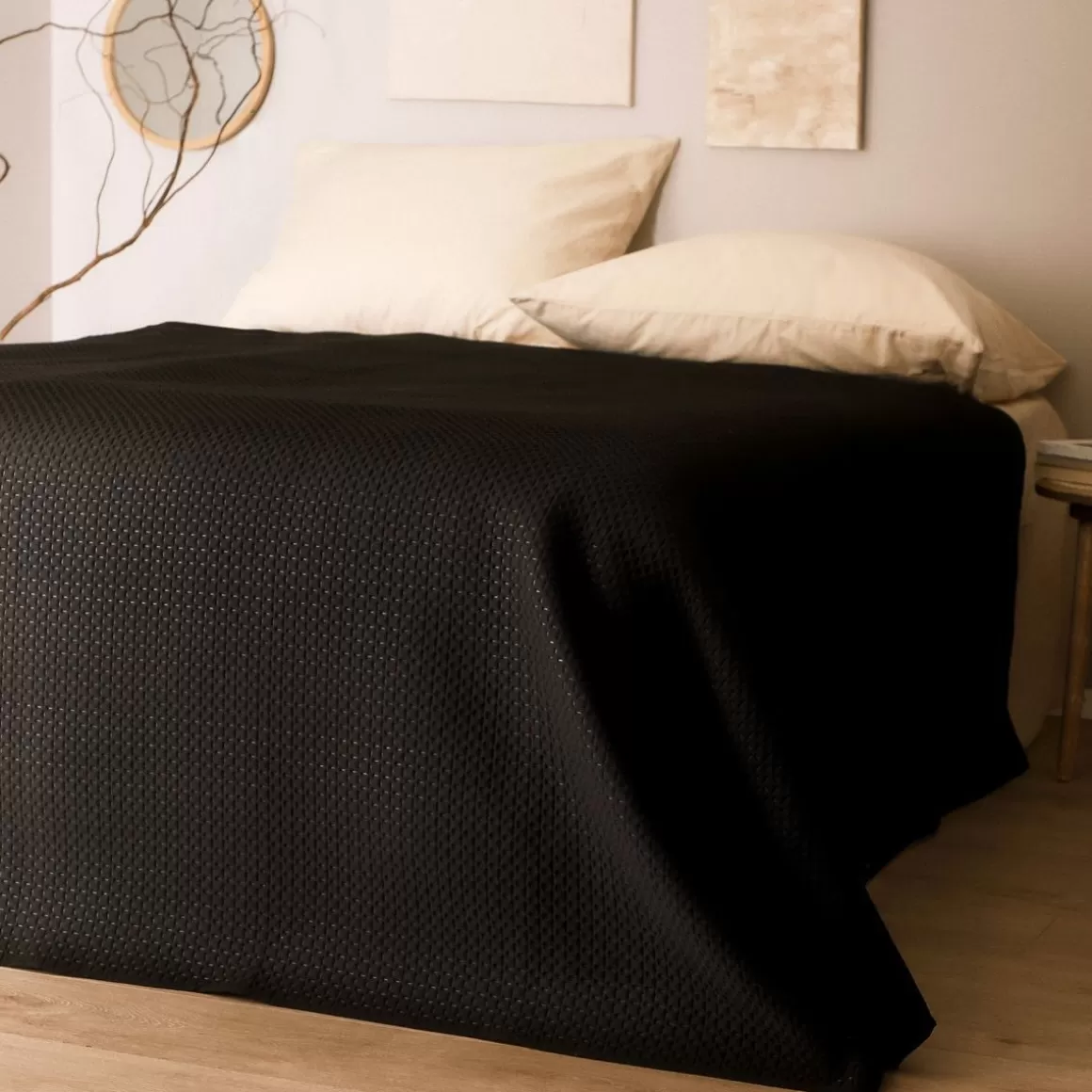 HOMLA Narzuta Zemi New Czarna 200X220 Cm