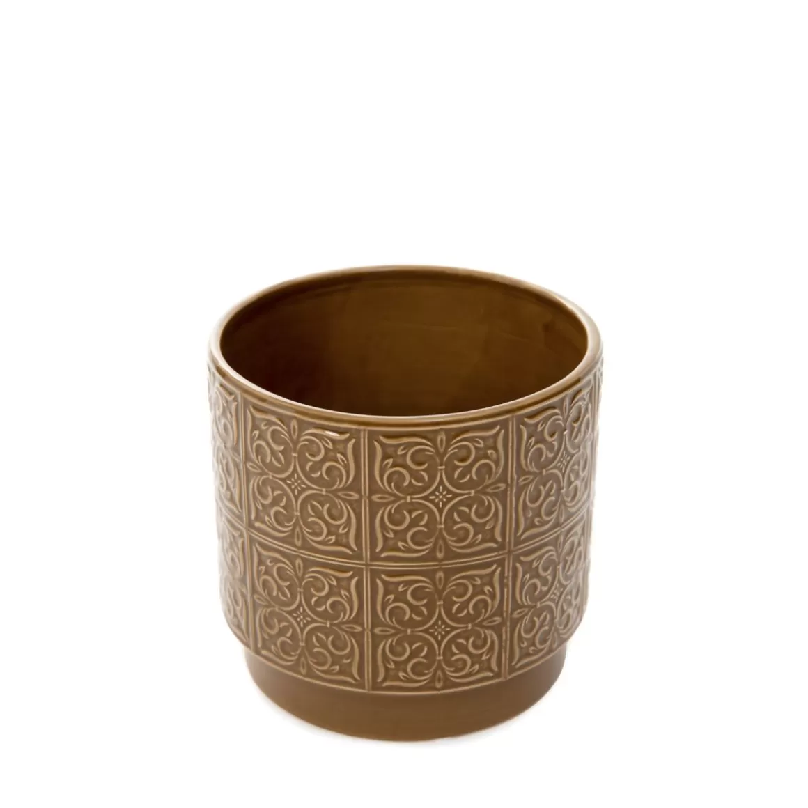 HOMLA Oslonka Na Doniczke Marali W Orientalny Wzor Brazowa 13,5X13 Cm