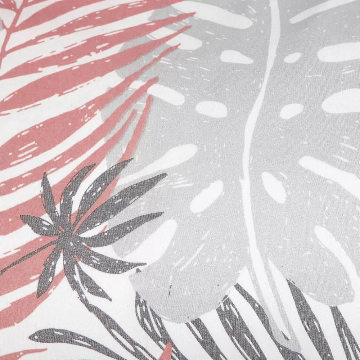 HOMLA Pościel Botanical Z Mikrofibry W Rozowo-Szare Liscie 140X200 Cm + 1*70X80 Cm