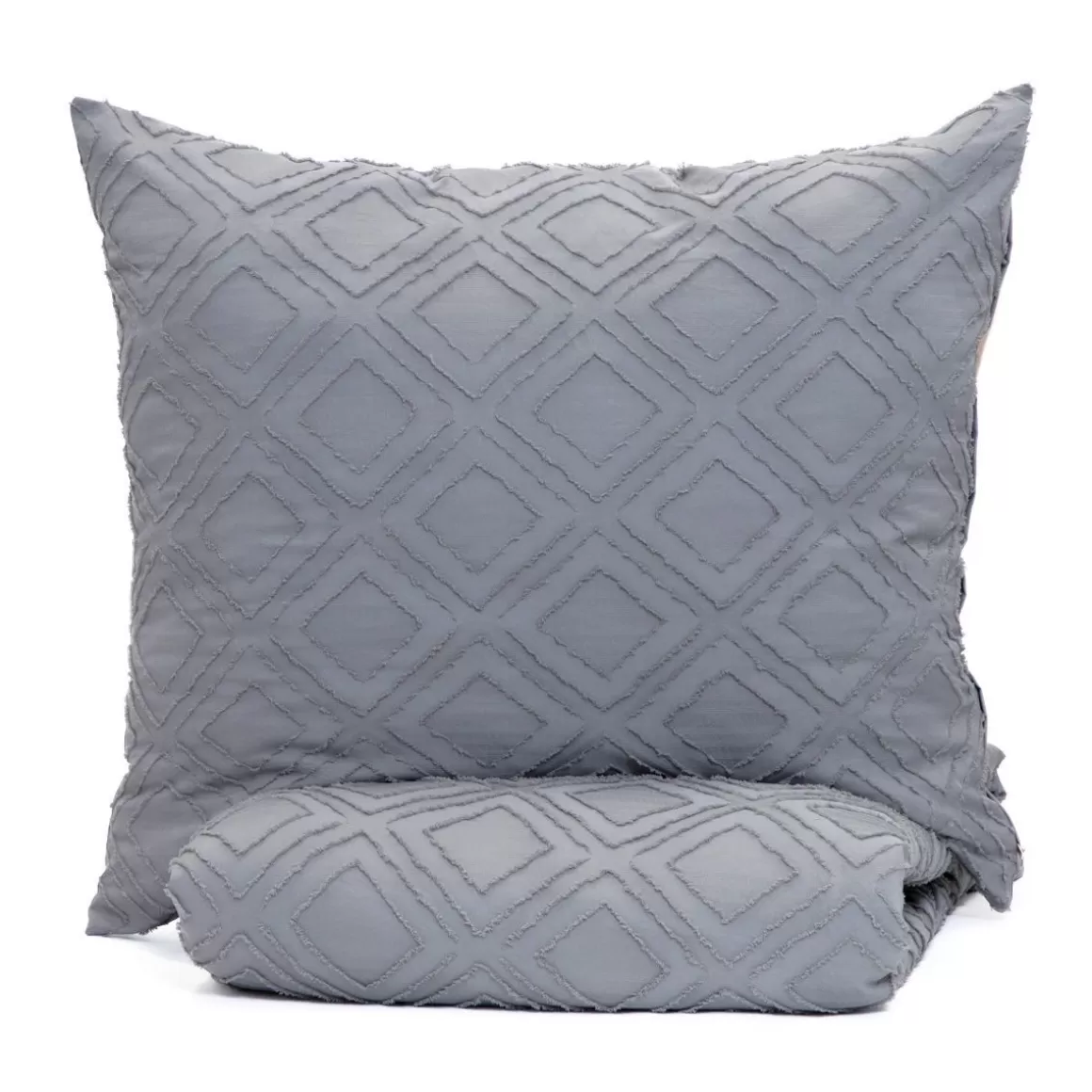 HOMLA Pościel Faimes Z Mikrofibry Szara Z Przeszyciami 160X200 Cm