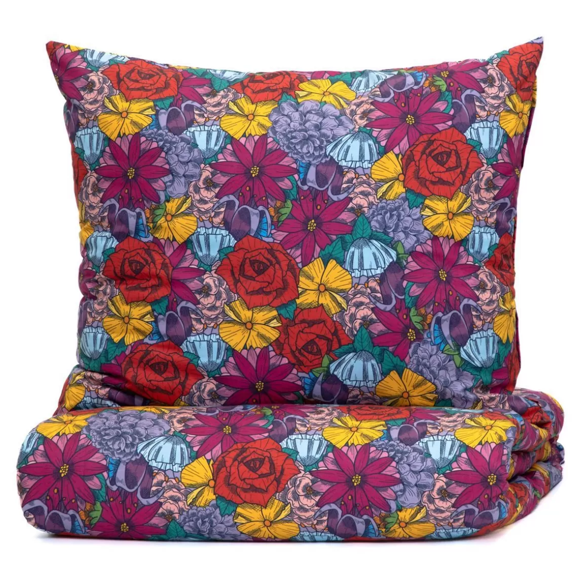 HOMLA Pościel Frida Kahlo Z Mikrofibry W Kwiaty 160X200 Cm