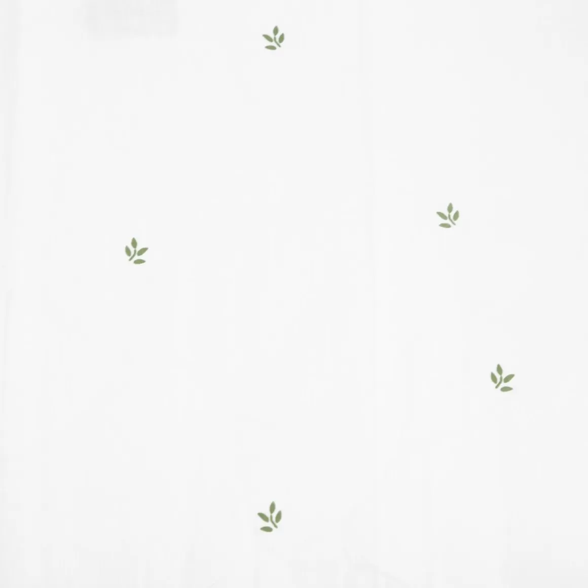 HOMLA Pościel Hadley Bawelniana W Listki Z Zielona Lamowka 140X200 Cm + 1*50X60 Cm