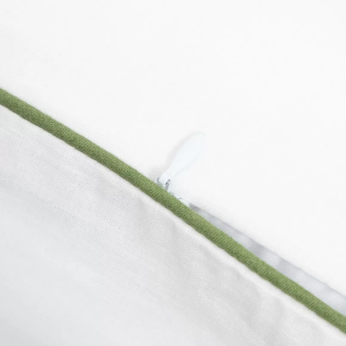 HOMLA Pościel Hadley Bawelniana W Listki Z Zielona Lamowka 140X200 Cm + 1*50X60 Cm