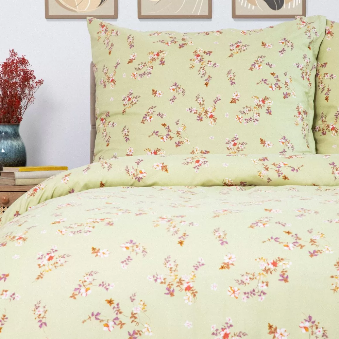 HOMLA Pościel Iberis Z Mikrofibry W Kwiaty 160X200 Cm