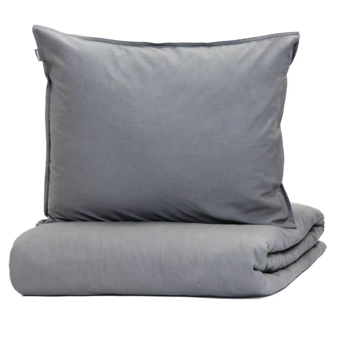 HOMLA Pościel Kinsey Bawelniana Grafitowa Z Denimowym Szwem 140X200 + 1*50X60 Cm