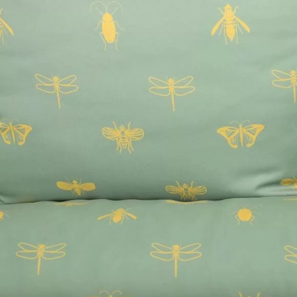 HOMLA Pościel Luro Z Mikrofibry Oliwkowa W Owady 140X200 Cm + 1*70X80 Cm