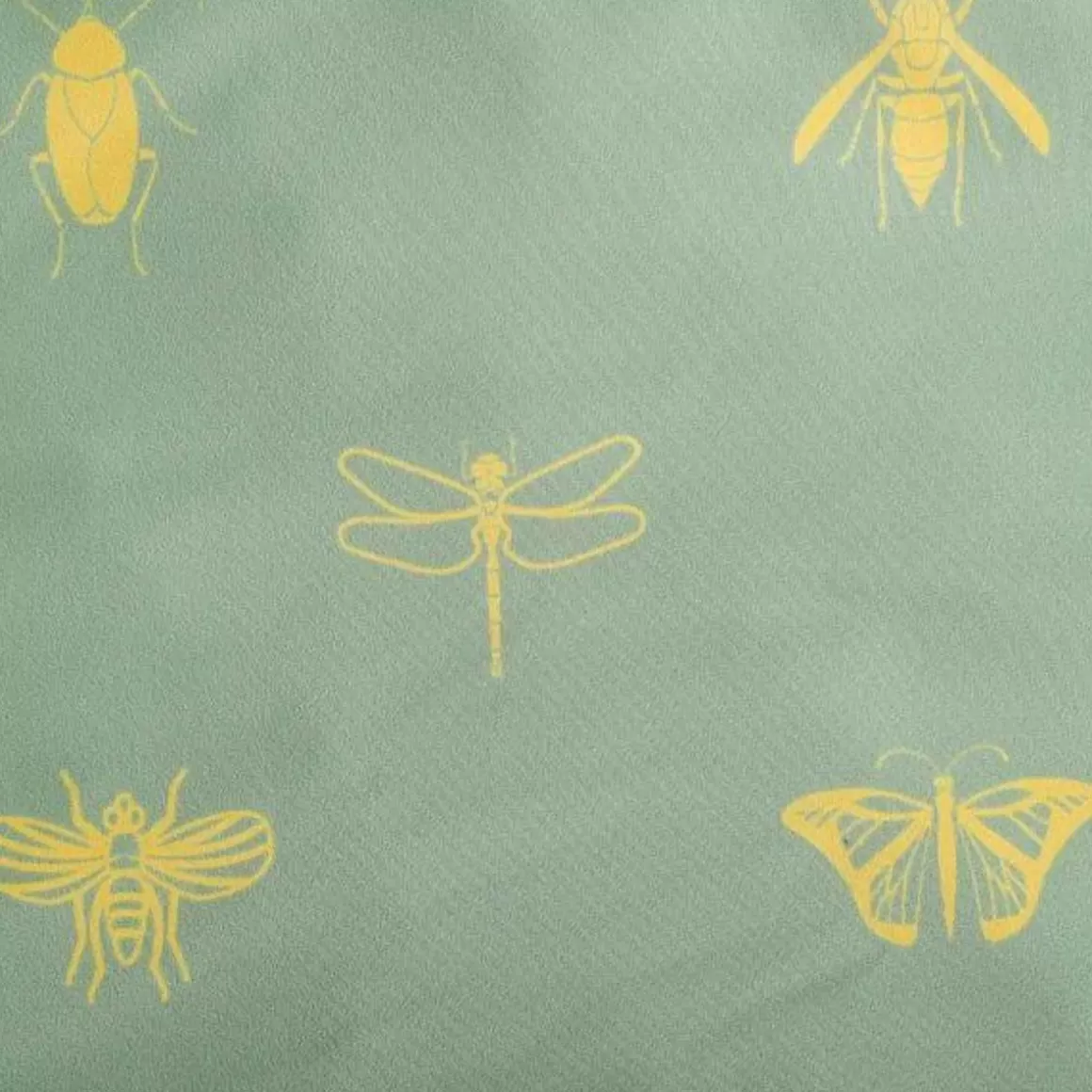 HOMLA Pościel Luro Z Mikrofibry Oliwkowa W Owady 140X200 Cm + 1*70X80 Cm