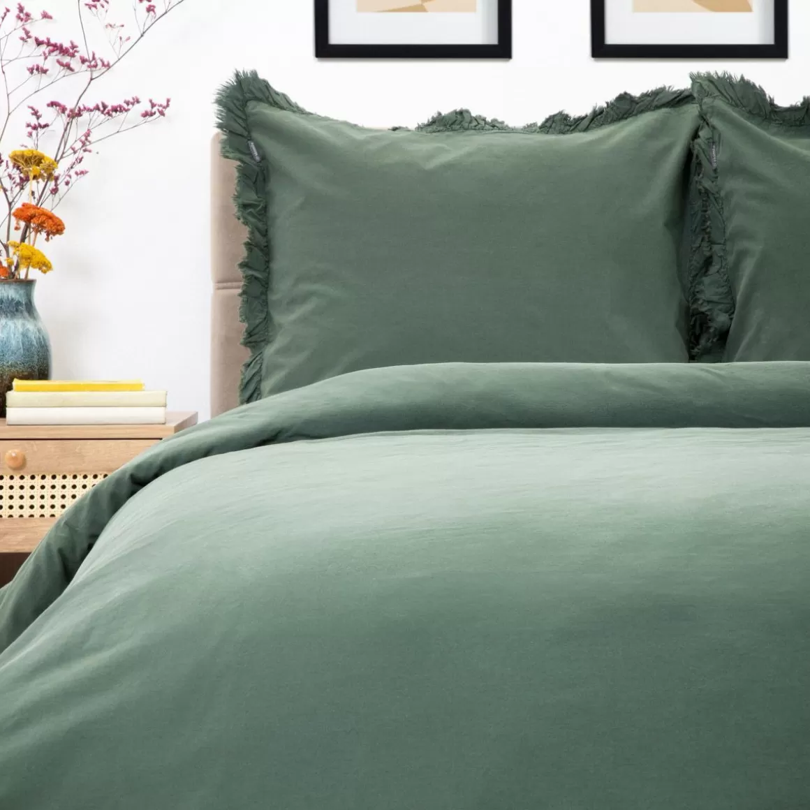 HOMLA Pościel Primrose Bawelniana Z Falbanka 140X200 + 1*50X60 Cm