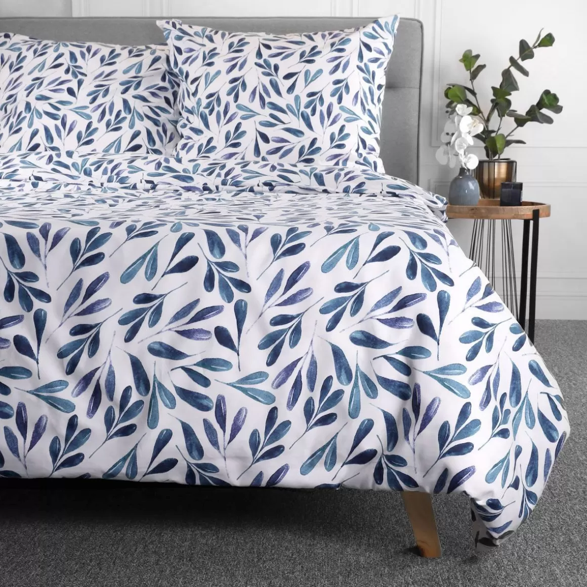 HOMLA Pościel Rinta Z Mikrofibry W Listki 160X200 Cm